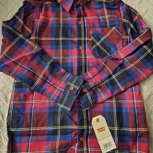 Levi's Kids Plaid Shirt - Red and Blue